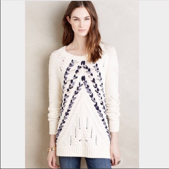 Anthropologie Sweaters - NWT Anthropologie ribbon sweater Knitted & Knotted
